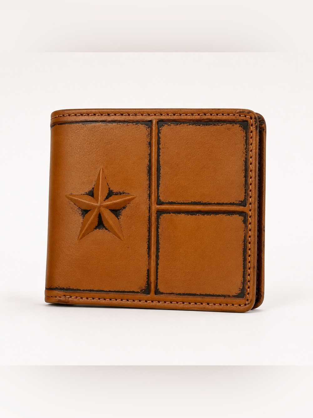 BRAND NEW WITH TAGS RFID Genuine Leather Lonestar Men’s Bi-Fold Wallet